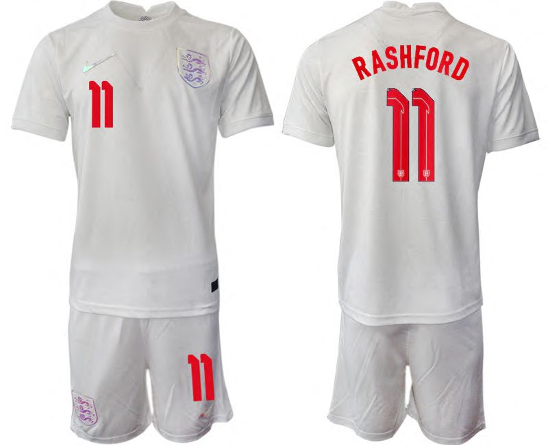 Cheap Men 2022 World Cup National Team England home white 11 Soccer Jersey
